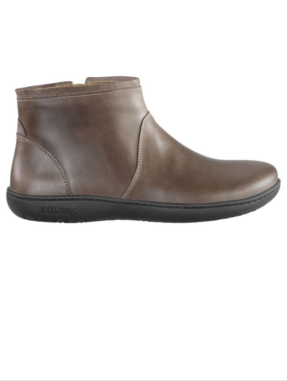 Birkenstock Bennington Tan Taupe Leather Ankle Boots Comfort Side Zip 39/8